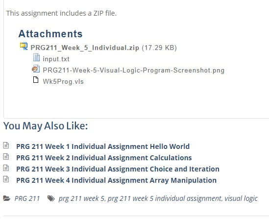PRG 211 PRG211 PRG/211 ENTIRE COURSE HELP - UNIVERSITY OF PHOENIXPRG 211 Week 1 Individual Assignment Hello World, PRG 211 Week 2 Individual Assignment Calculations, PRG 211 Week 3 Individual Assignment Choice and Iteration, PRG 211 Week 4 Individual Assignment Array Manipulation, PRG 211 Week 5 Individual Assignment File Processing