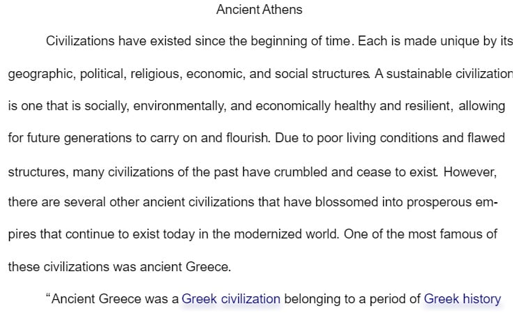 COR 120 COR120 COR/120 Concepts of Community Ancient Athens Essay