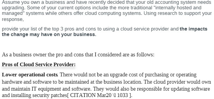 ACCT 350 ACCT350 ACCT/350 Week 1 Discussion-Cloud Computing.docx