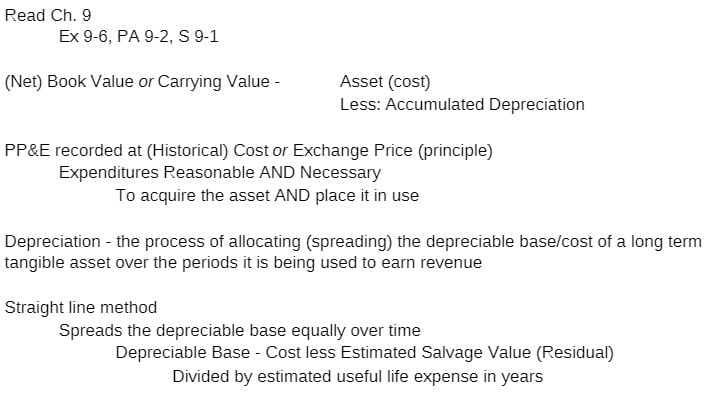 ACCT 140-45 ACCT140-45 ACCT/140-45 Notes #14 [10-27-16] - Read Ch 9 Ex 9-6