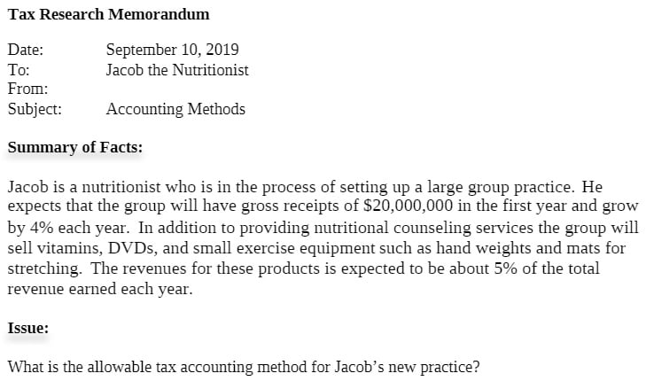 ACCT 230 ACCT230 ACCT/230 Week 3 Research Project.docx - Tax Research Memorandum