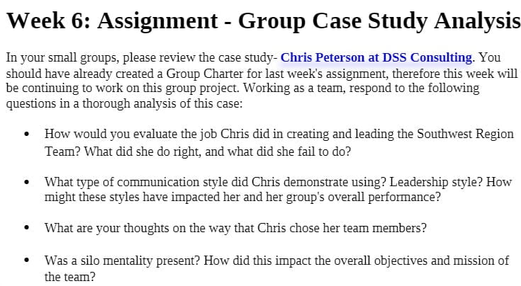 MBA 512 MBA512 MBA/512 Week 6 Assignment - Group Case Study Analysis.docx