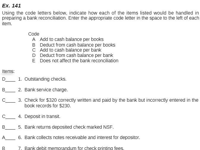 ACG 2021 ACG2021 Bank Reconciliation Problems - Everest College