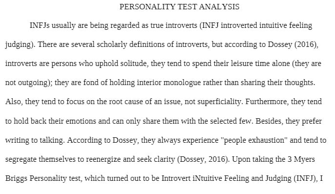 WMBA 2001 WMBA2001 WMBA/2001 Personality Test Analysis