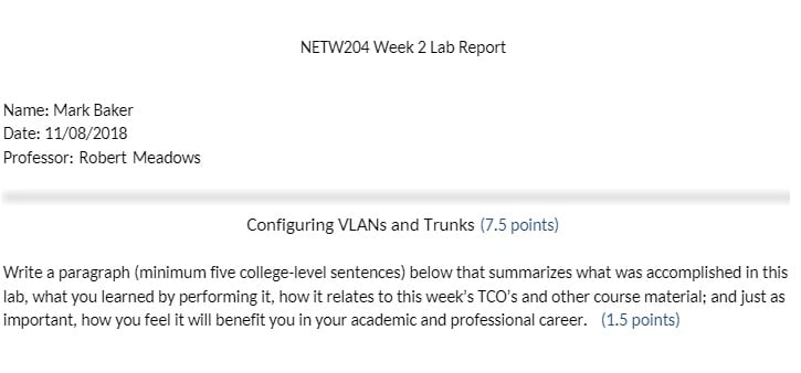 NETW 204 NETW204 NETW/204 Week 2 Lab Report