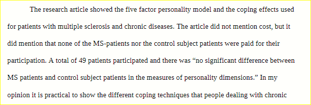 PSY 640 PSY640 personality research article 1.docx - Snhu